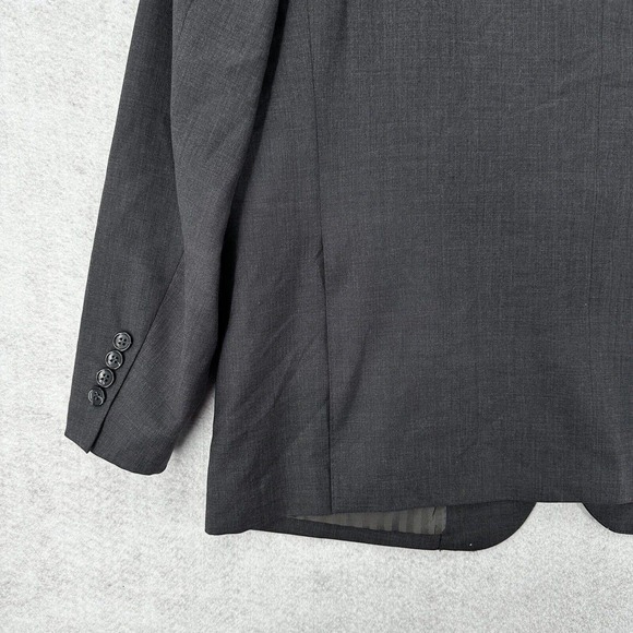 Baroni Sport Coat Mens 44 SHORT Super 150 Wool Blazer Jacket Gray - Picture 8 of 14